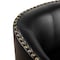 Flash Furniture Myles Club Style Commercial Barrel Accent Armchair, Black Leathersoft Upholstery, Brass Nail Trim BS-AC22-061-BLKPU-GG - alternate 10